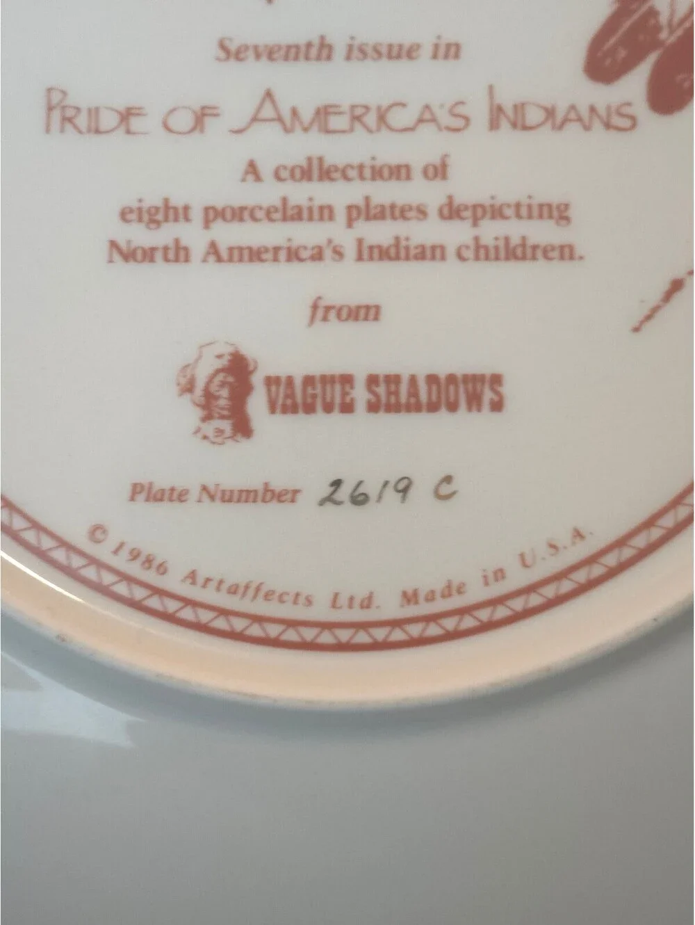 Ardalt Porcelain Collector Plate Winter Scouts by Perillo Signature 1985